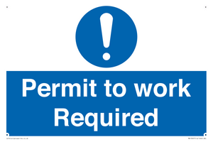 Permit to work Required